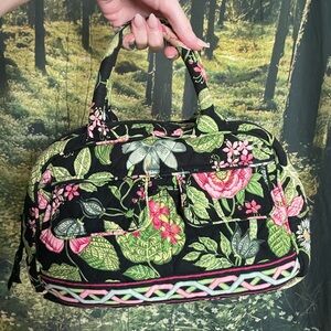 Vera Bradley Black Botanical Hand Bag